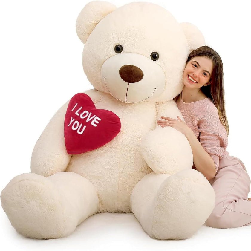 Giant soft toys - oversized teddy bear in room